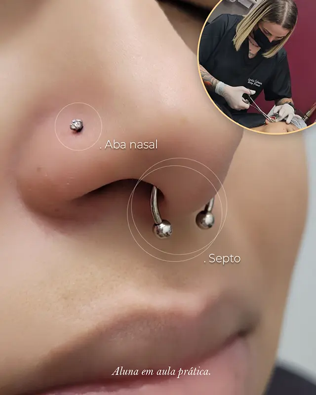  imagem de perfurações feitas por aluna